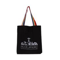 Bolsa Ecobag 100% algodão Black RIO DE JANEIRO (arco-íris) Bolsa Ecobag 100% algodão Black RIO DE JANEIRO (arco-íris)