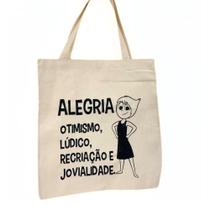 Bolsa Ecobag 100% algodão Estampa ALEGRIA