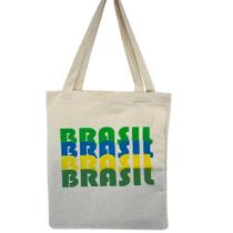 Bolsa Ecobag 100% algodão Estampa BRASIL ESCRITAS