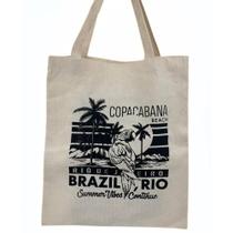 Bolsa Ecobag 100% algodão Estampa BRAZIL RIO Bolsa Ecobag 100% algodão Estampa BRAZIL RIO
