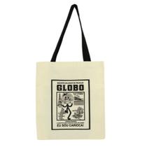 Bolsa Ecobag 100% algodão Estampa GLOBO (Alça preta) Bolsa Ecobag 100% algodão Estampa GLOBO (Alça preta)