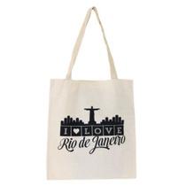Bolsa Ecobag 100% algodão Estampa I LOVE RIO DE JANEIRO