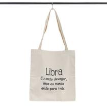 Bolsa Ecobag 100% algodão Estampa LIBRA