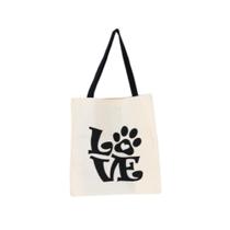 Bolsa Ecobag 100% algodão Estampa LOVE (Alça preta)