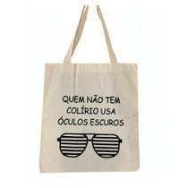 Bolsa Ecobag 100% algodão Estampa ÓCULOS ESCUROS Bolsa Ecobag 100% algodão Estampa ÓCULOS ESCUROS