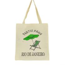 Bolsa Ecobag 100% algodão Estampa PARTIU PRAIA (verde) Bolsa Ecobag 100% algodão Estampa PARTIU PRAIA (verde)