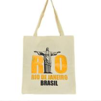 Bolsa Ecobag 100% algodão Estampa RIO (laranja) Bolsa Ecobag 100% algodão Estampa RIO (laranja)