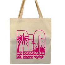 Bolsa Ecobag 100% algodão Estampa Rio Simbol ( Rosa) Bolsa Ecobag 100% algodão Estampa Rio Simbol ( Rosa)