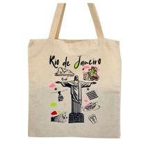 Bolsa Ecobag 100% algodão estampa RJ COLOR Bolsa Ecobag 100% algodão estampa RJ COLOR