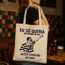 Bolsa Ecobag 100% algodão Estampa SEGUNDO DE PAZ Bolsa Ecobag 100% algodão Estampa SEGUNDO DE PAZ