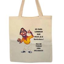 Bolsa Ecobag 100% algodão estampa SEXTA FEIRA Bolsa Ecobag 100% algodão estampa SEXTA FEIRA