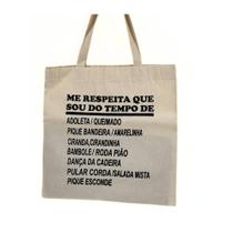 Bolsa Ecobag 100% algodão estampa TEMPOS MELHORES