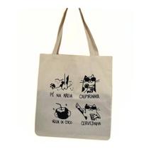 Bolsa Ecobag 100% algodão estampa VIVANT CAT