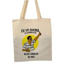 Bolsa Ecobag 100% algodão Estampa ZECA PAGODINHO (cinza)