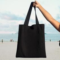 Bolsa Ecobag 100% algodão Lisa cor Black Bolsa Ecobag 100% algodão Lisa cor Black