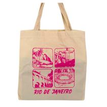 Bolsa Ecobag 100% algodão MARAVILHAS DO RIO (Rosa)