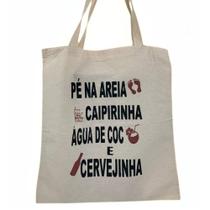 Bolsa Ecobag 100% algodão PÉ NA AREIA Bolsa Ecobag 100% algodão PÉ NA AREIA