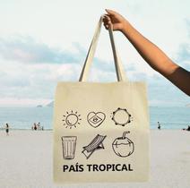 Bolsa Ecobag 100% Algodão Tema País Tropical