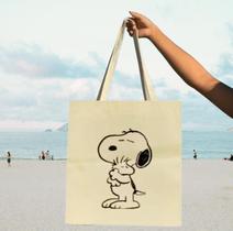 bolsa Ecobag 100% Algodão tema SNOOPY Abraço bolsa Ecobag 100% Algodão tema SNOOPY Abraço