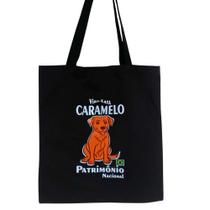 Bolsa Ecobag Black 100% Algodão Reutilizável Estampa Cachorro Vira-Lata Caramelo Patrimônio Nacional Brasil Bolsa Ecobag Black 100% Algodão Reutilizável Estampa Cachorro Vira-Lata Caramelo Patrimônio Nacional Brasil