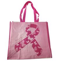 Bolsa Ecobag Ecologica Conscientizaçao Cancer de Mama Sacola de Ombro Dobravel Compras Mercado Retornavel Reutilizavel