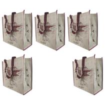 Bolsa Ecobag Ecologica Kit 5 Unidades Mercado Compras Dobravel Alça Resistente Bolsa Ecobag Ecologica Kit 5 Unidades Mercado Compras Dobravel Alça Resistente