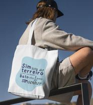Bolsa Ecobag - FRASE DE MUSICA - Ecológica 100% Algodão Cru