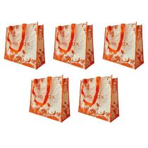 Bolsa Ecobag Kit 5 Uni Sacola De Ombro Ecologica Compras Mercado Reutilizavel Dobravel