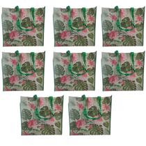 Bolsa Ecobag Kit 8 Uni Sacola de Ombro Compras Mercado Feira Dobravel Portatil Bolsa Ecobag Kit 8 Uni Sacola de Ombro Compras Mercado Feira Dobravel Portatil