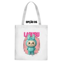 Bolsa Ecobag Labubu Lafufu Coloridos Tendência Infantil