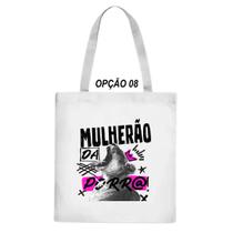 Bolsa Ecobag Mulherão Da Porr@ Poderosa Poliéster 35x35cm - LARANJA E MIMOS
