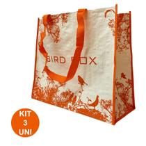 Bolsa Ecobag Sacola de Ombro Kit 3 Uni Dobravel Mercado Compras