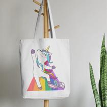 Bolsa Ecobag - UNICORNIO - Ecológica 100% Algodão Cru