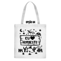 Bolsa Ecobag Xilogravura Eu Amo O Nordeste Bom Demais Gírias