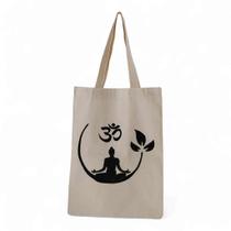 Bolsa Ecobag Yoga - Símbolo Om Artesanal em Algodão Cru