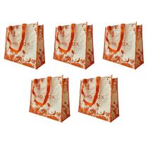 Bolsa Ecologica Ecobag Kit 5 Uni Sacola de Ombro Retornavel Dobravel Portatil Mercado Compras Casa Armazenamento