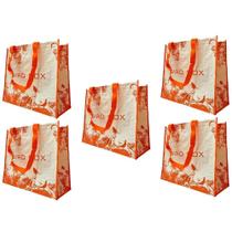 Bolsa Ecologica Ecobag Saco De Ombro Retornavel Kit 5 Uni Mercado Compras Dobravel Resistente