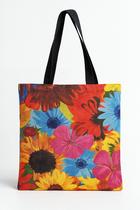 Bolsa Ecológica Floral Colorida em Algodão Reciclado