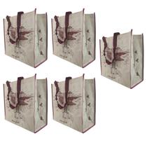 Bolsa Ecologica Sacola Reutilizavel Kit 5 Unidades Compras Mercado Pratica Resistente Alça Dobravel Bolsa Ecologica Sacola Reutilizavel Kit 5 Unidades Compras Mercado Pratica Resistente Alça Dobravel