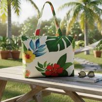 Bolsa Ecológica Tropical em Algodão Reciclado Bolsa Ecológica Tropical em Algodão Reciclado