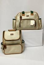 Bolsa ellen c/ mochila corano 5000 - bege/verde/caramelo