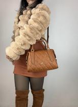 Bolsa Em Couro Legitimo B.1092 Caramelo