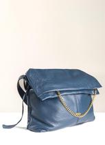 Bolsa Em Couro Legitimo B.1114 Azul marinho