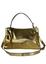 Bolsa Em Couro Legitimo B.1138 Dourado