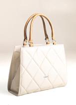 Bolsa Em Couro Legitimo Com Alça Transversal B.1106l Cru/Camel