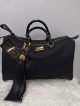 Bolsa em Couro Macio Feminina Baú Cor Preta Glória Lisboa Bolsa em Couro Macio Feminina Baú Cor Preta Glória Lisboa
