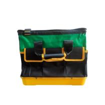 Bolsa em Lona para Ferramentas 35x22x43cm com 16 Bolsos Verde e Amarelo
