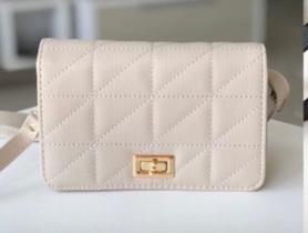 Bolsa em material sintético off white