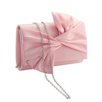 Bolsa embreagem Bolsa de noite de cetim Wallyn's para mulheres (rosa)