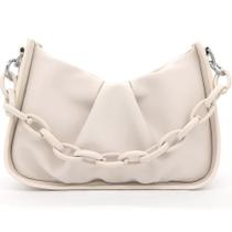 Bolsa embreagem COFIHOME branca Y2K, moda, couro creme, feminina